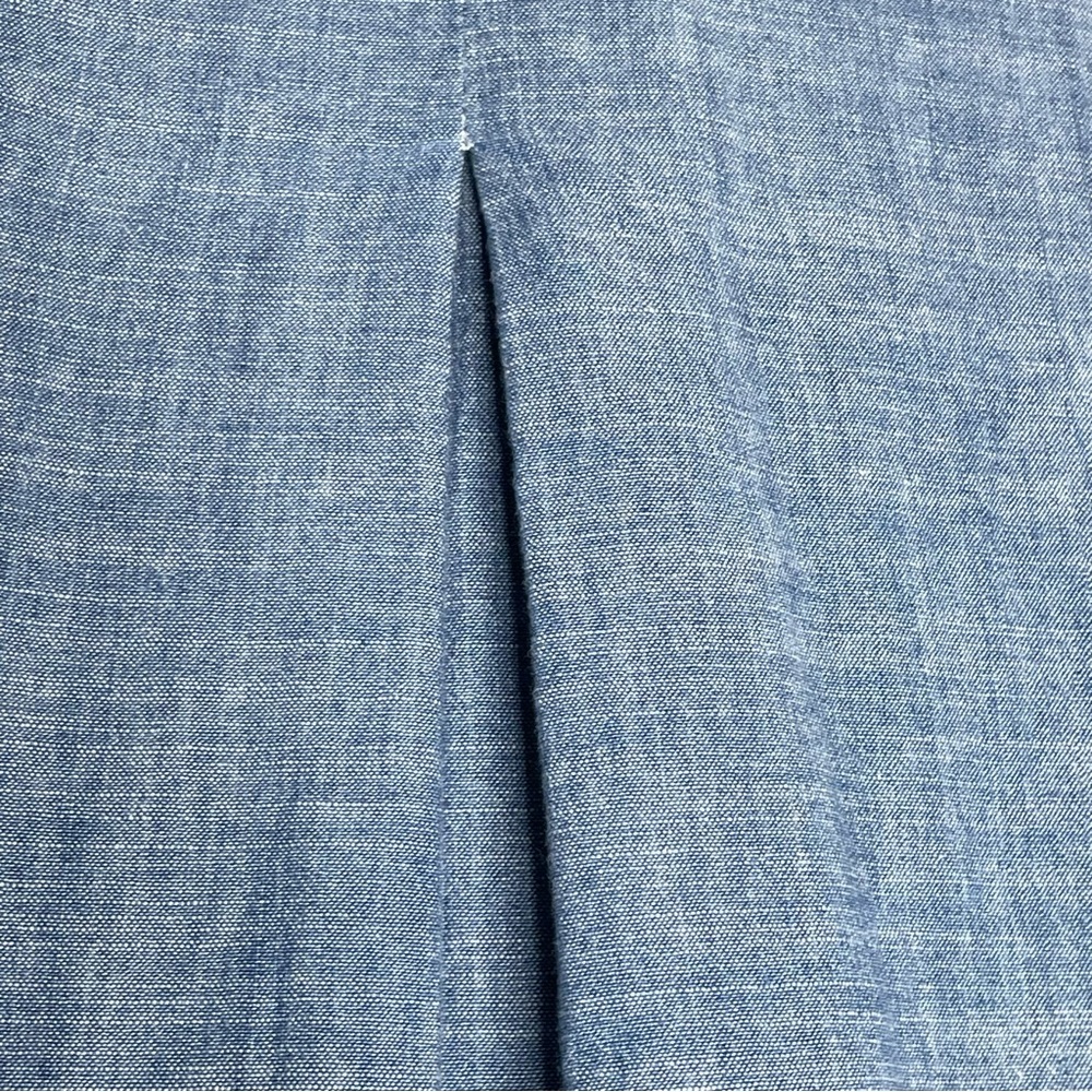 Hester & Orchard Blue Chambray Button Down Tab sleeve Blouse Size 1X - Picture 13 of 13